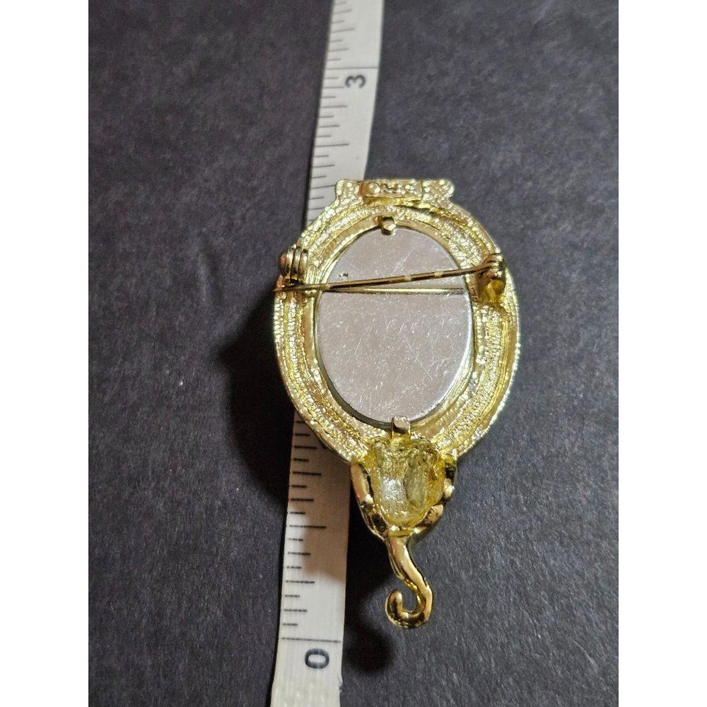 AJC vintage gold tone kitty cat brooch - Picture 8 of 10